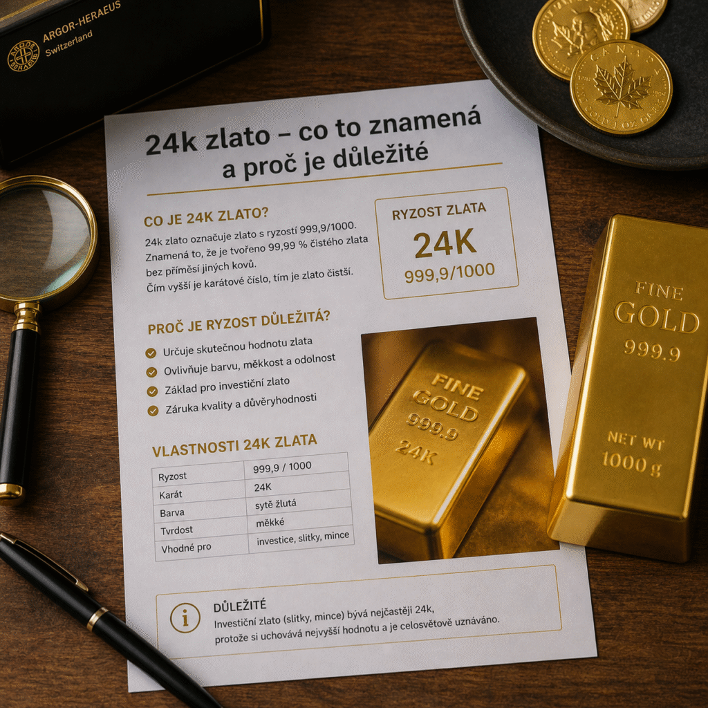 24k zlato – co to znamená a proč je důležité
