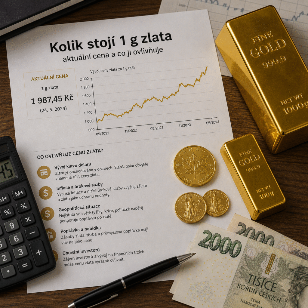 Kolik stojí 1 g zlata: aktuální cena a co ji ovlivňuje